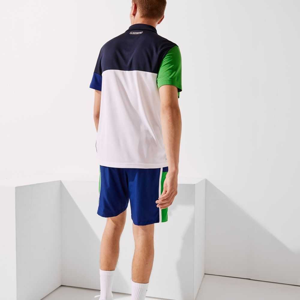 Lacoste SPORT Colorblock Panels Lätta Blå Gröna Vita | LGYOF-6749