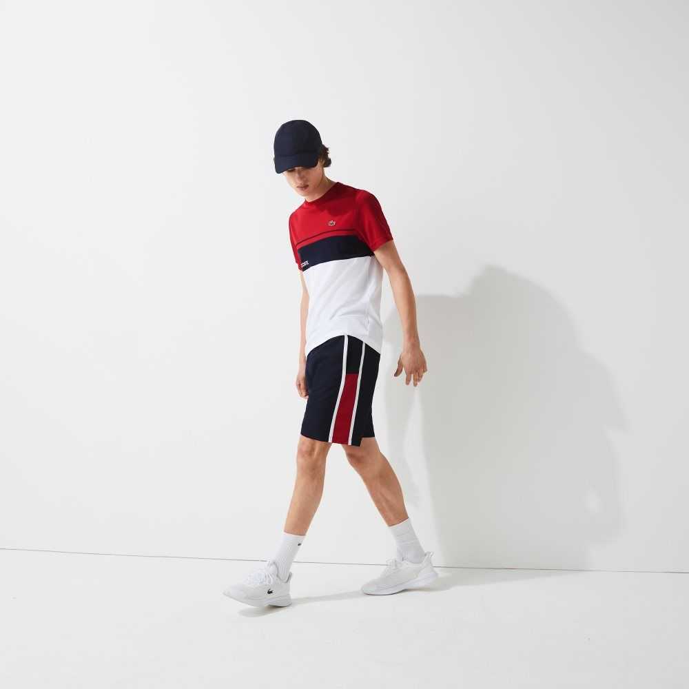 Lacoste SPORT Colorblock Panels Lätta Marinblå Blå Röda Vita | SDFAK-6914