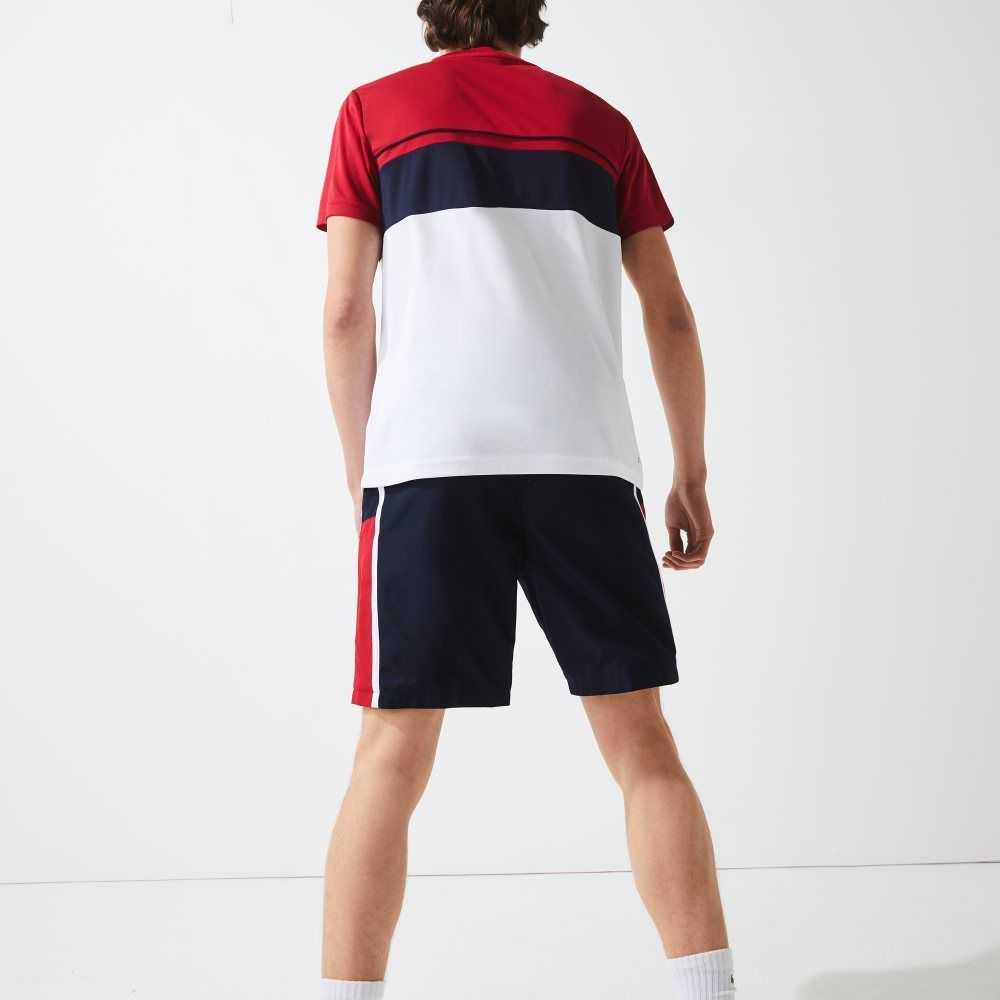 Lacoste SPORT Colorblock Panels Lätta Marinblå Blå Röda Vita | SDFAK-6914