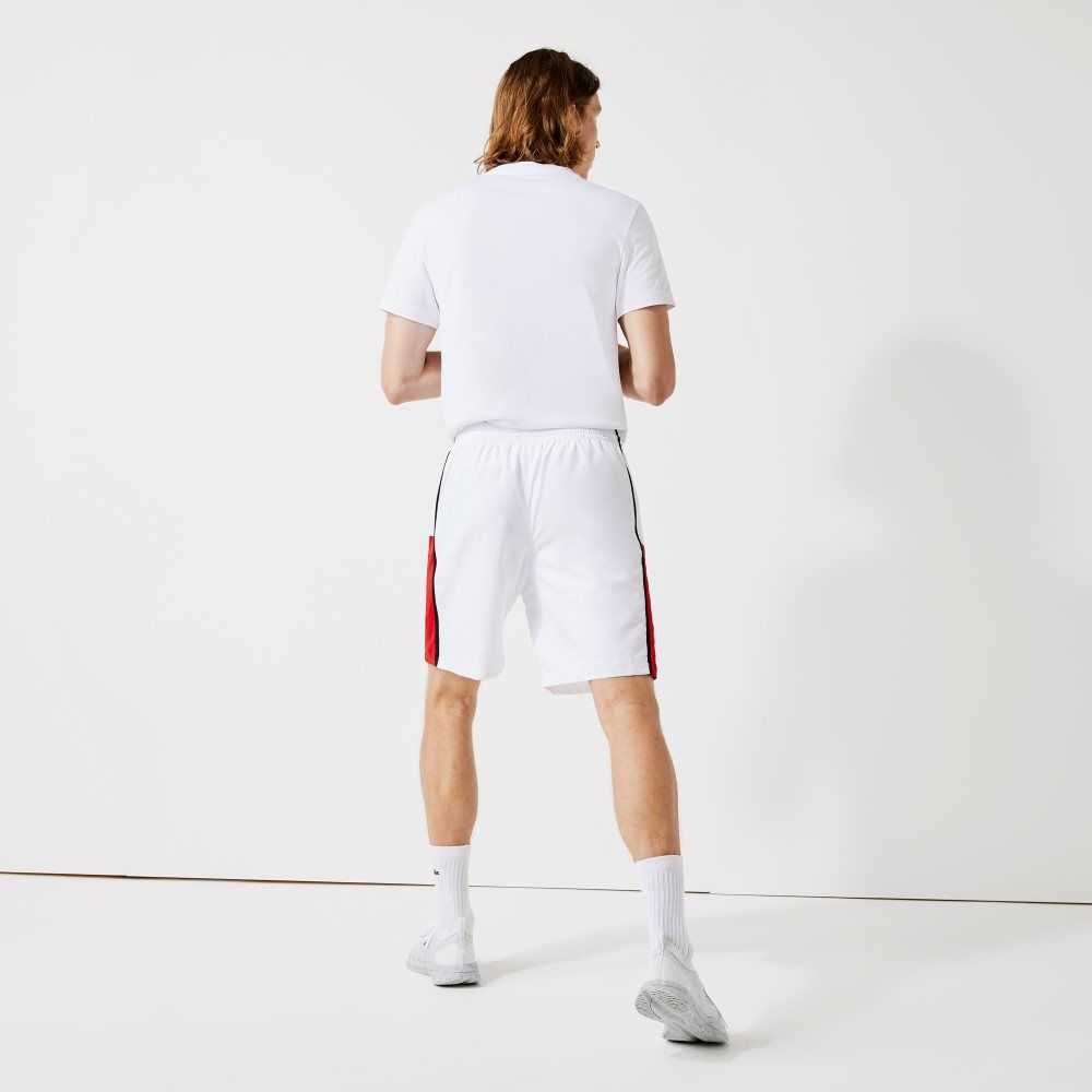 Lacoste SPORT Colorblock Panels Lätta Vita Röda Svarta | HRMLS-7589