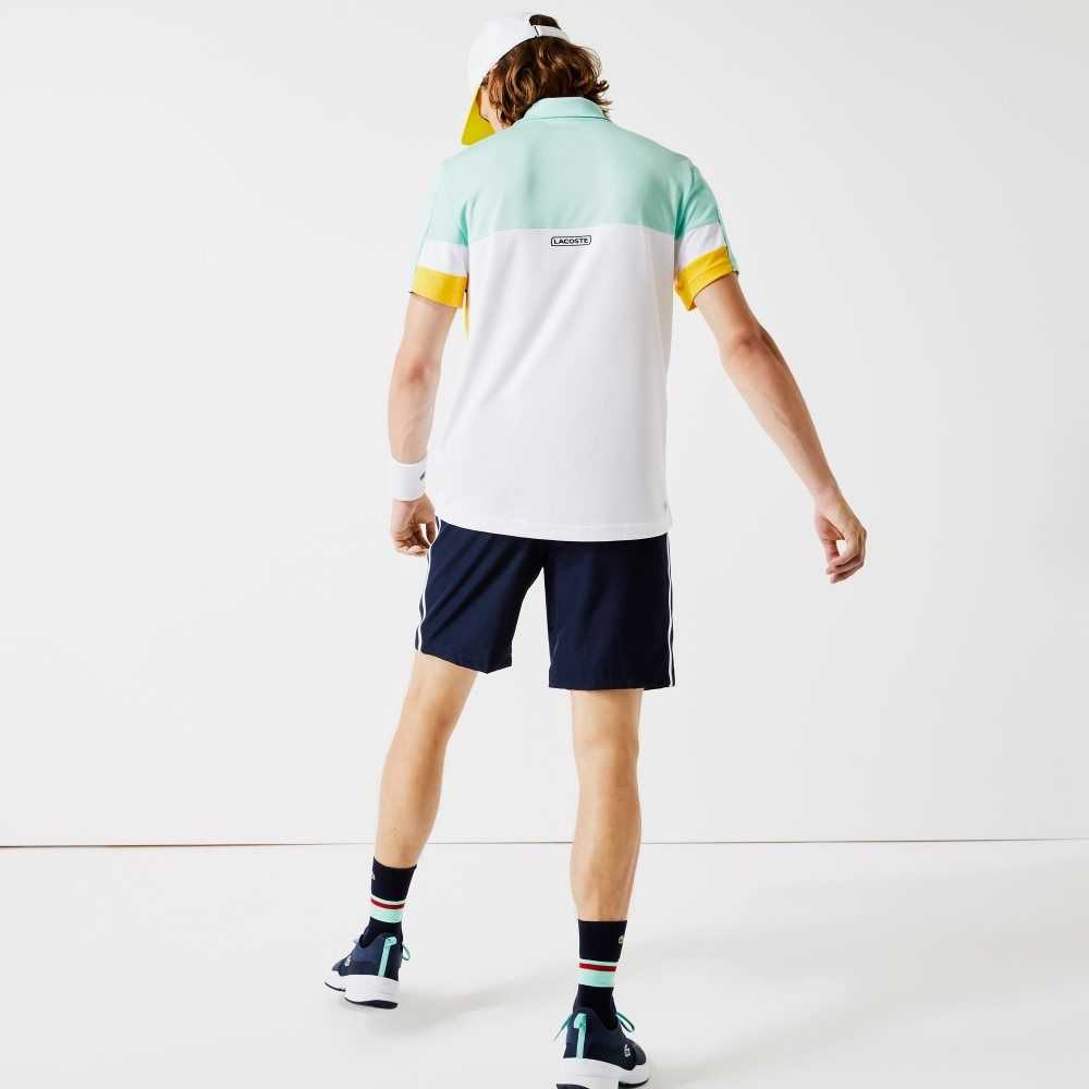 Lacoste SPORT Contrast Bands Lätta Marinblå Blå Gula Vita | BXEYD-8524