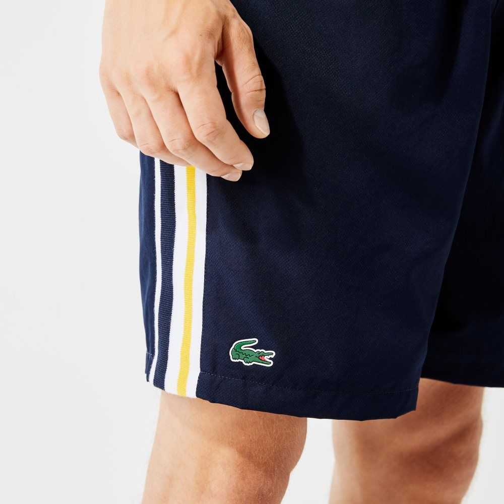 Lacoste SPORT Contrast Bands Lätta Marinblå Blå Gula Vita | BXEYD-8524