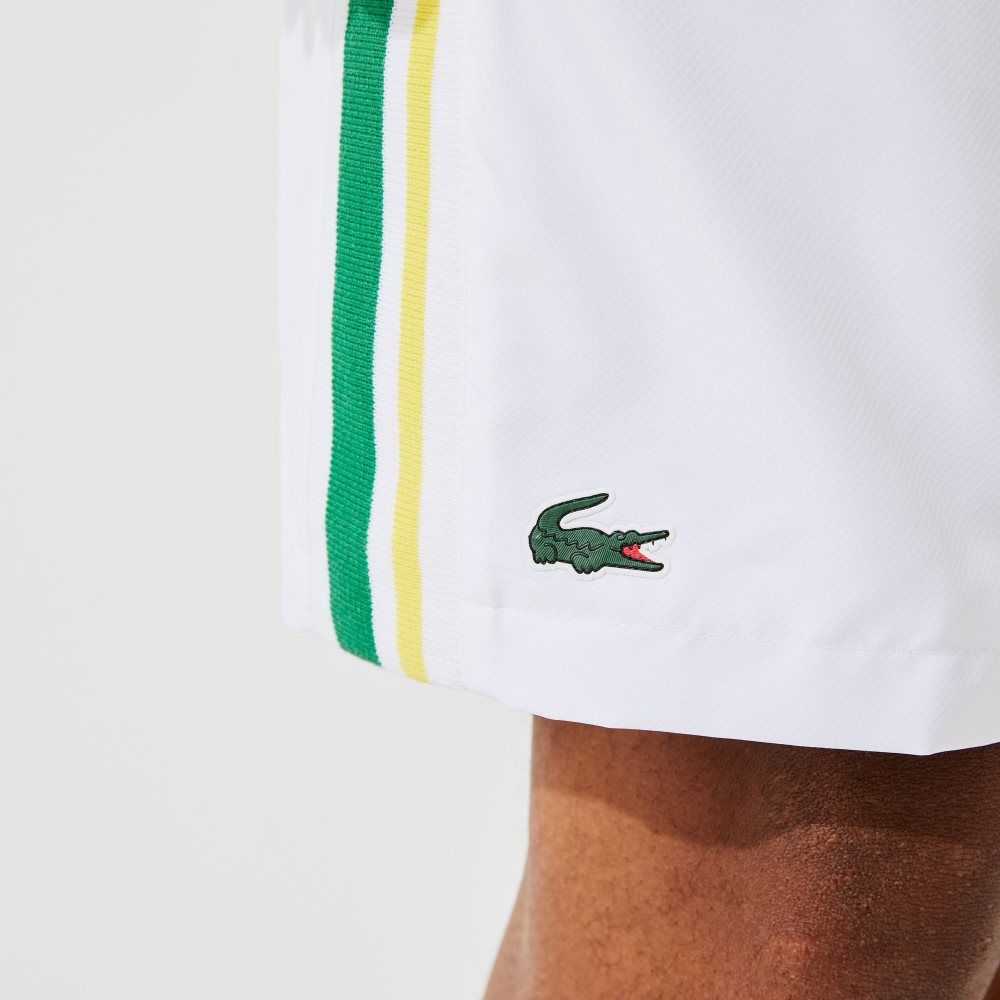 Lacoste SPORT Contrast Bands Lätta Vita Gröna Gula Vita | THEWA-5021