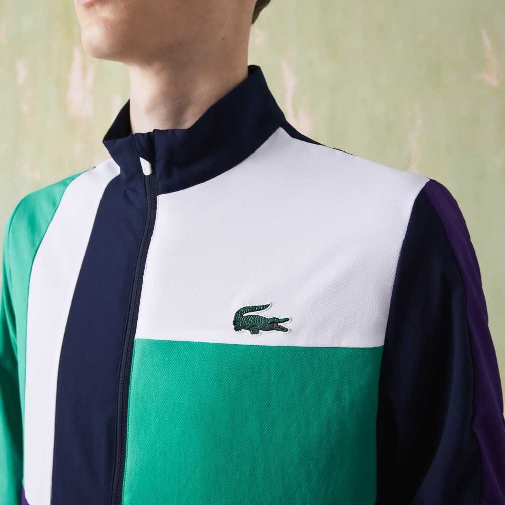 Lacoste SPORT Crocodile Print Tennis Tracksuit Marinblå Blå Gröna Lila Vita | CASZT-5241