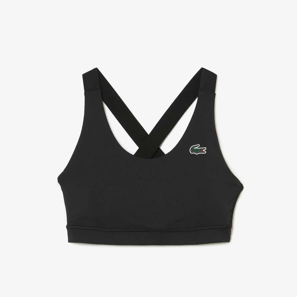 Lacoste SPORT Cross Rem Sports Bra Svarta | ALRBN-4081