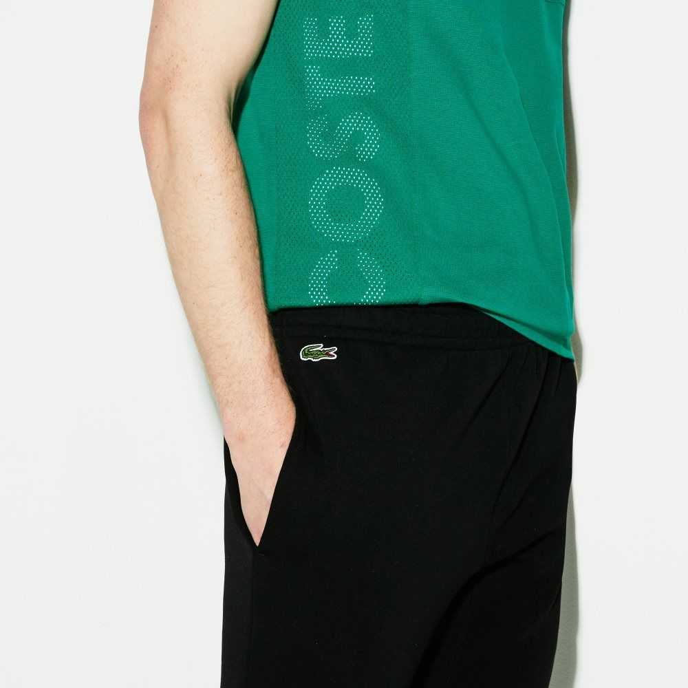 Lacoste SPORT Fleece Tennis Svarta | AVQYO-0814