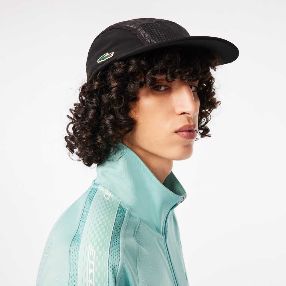 Lacoste SPORT Folding Peak Girolle Svarta | RUKVJ-0672