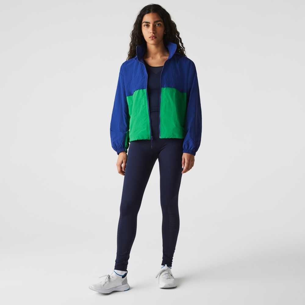 Lacoste SPORT High-Waisted Second-Skin Leggings Marinblå Blå | XEGRM-9704