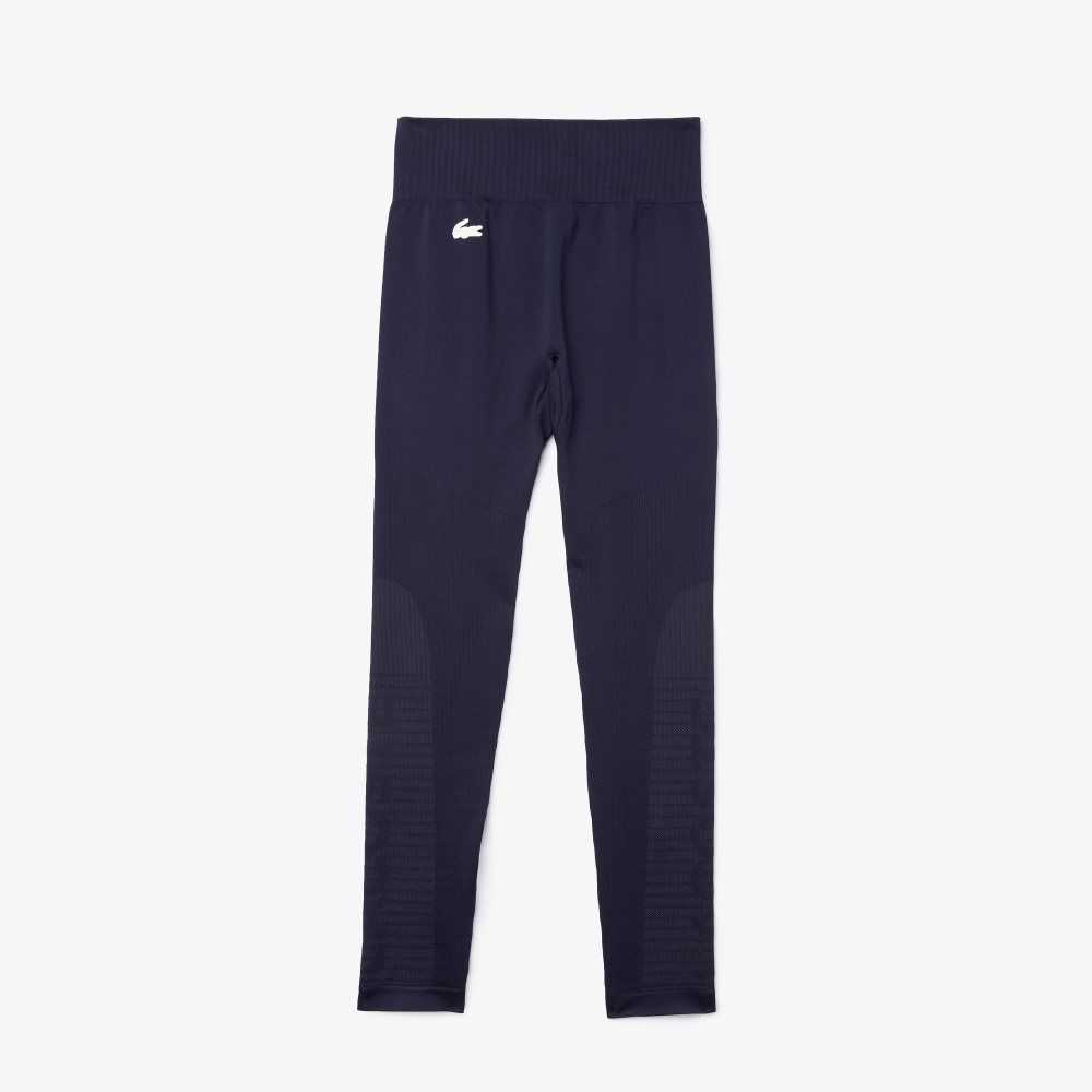 Lacoste SPORT High-Waisted Second-Skin Leggings Marinblå Blå | XEGRM-9704