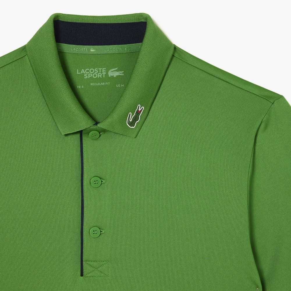 Lacoste SPORT Jersey Golf Gröna Marinblå Blå | ADXUE-6872