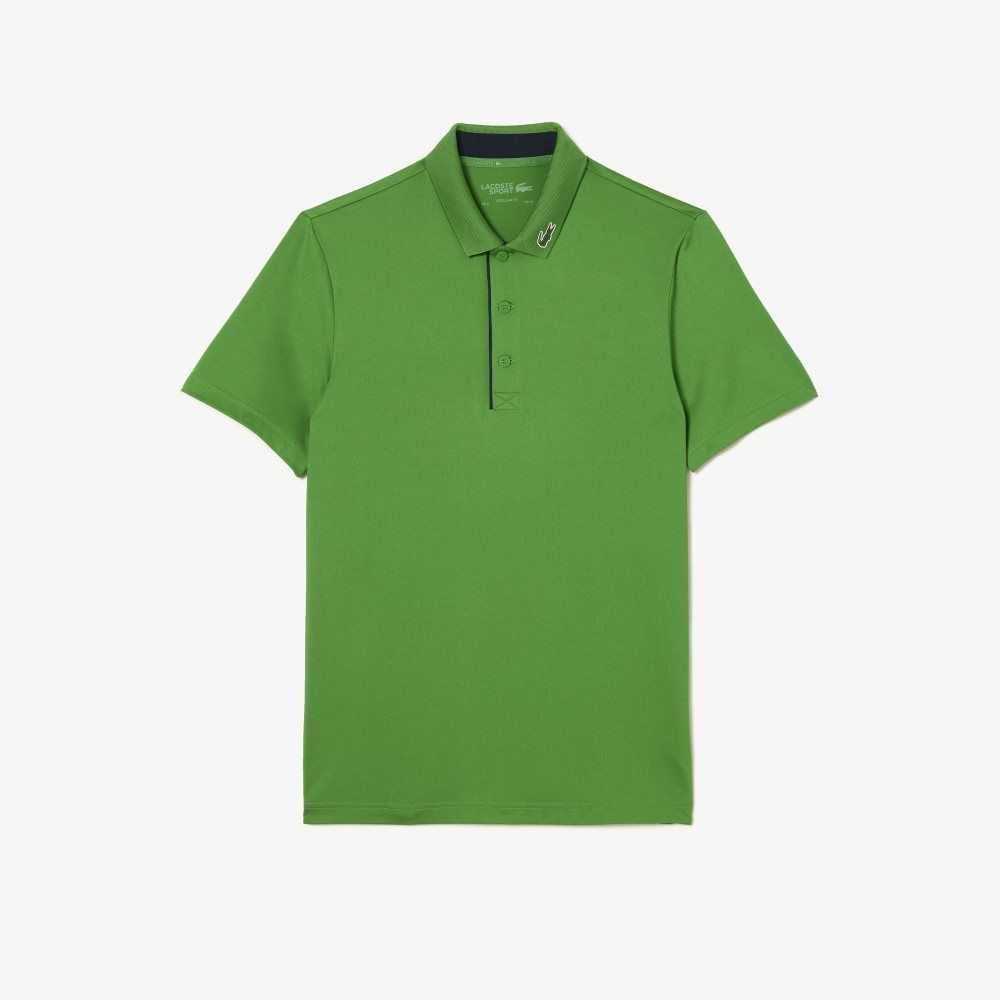 Lacoste SPORT Jersey Golf Gröna Marinblå Blå | ADXUE-6872