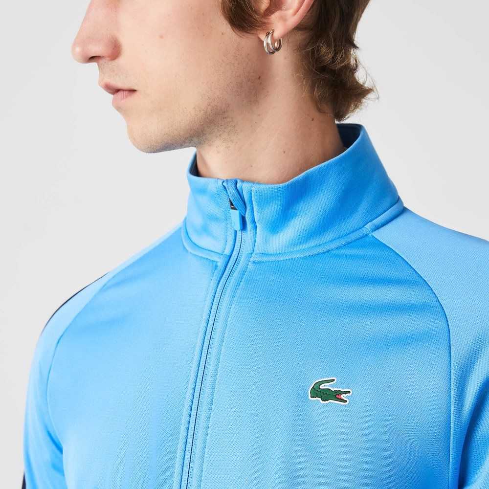 Lacoste SPORT Klassiska Fit Zip Tennis Blå Marinblå Blå Vita | CPSJG-2780