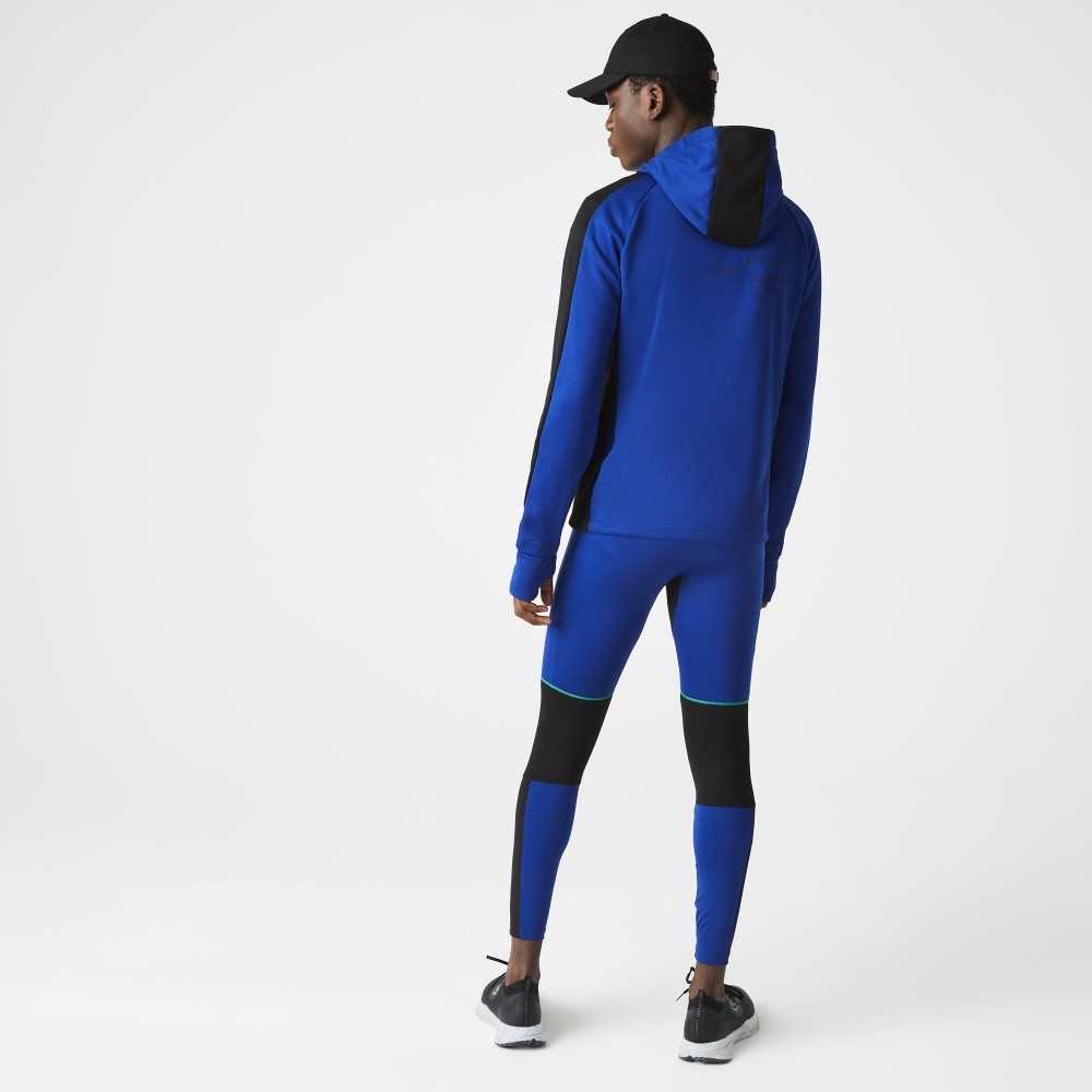 Lacoste SPORT Leggings Blå Svarta Vita | WGYHS-7253