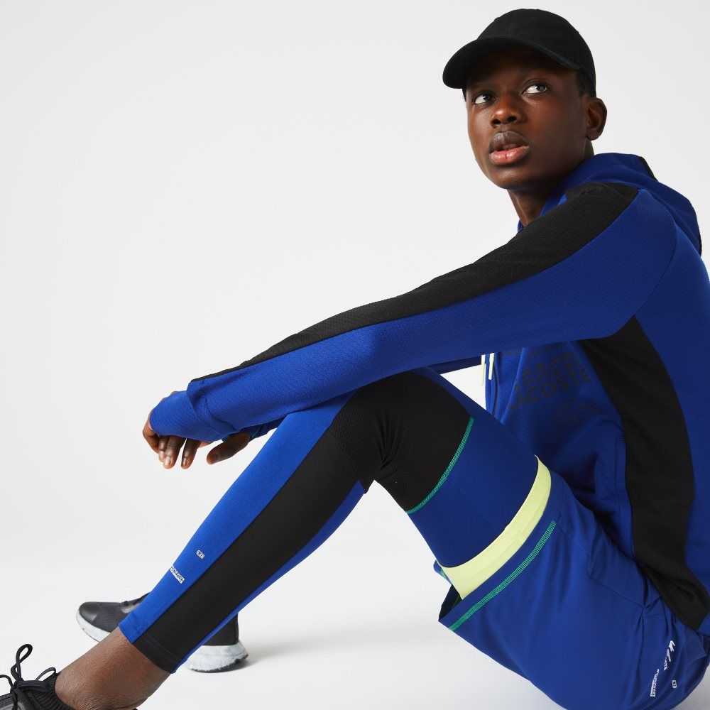 Lacoste SPORT Leggings Blå Svarta Vita | WGYHS-7253