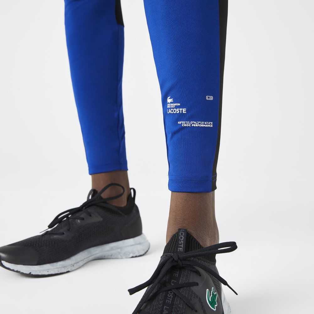 Lacoste SPORT Leggings Blå Svarta Vita | WGYHS-7253