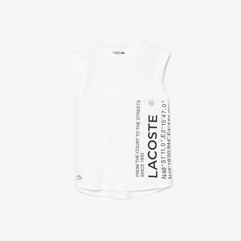 Lacoste SPORT Loose Fit Branded Coordinate T-Shirt Vita | NTZPF-8761