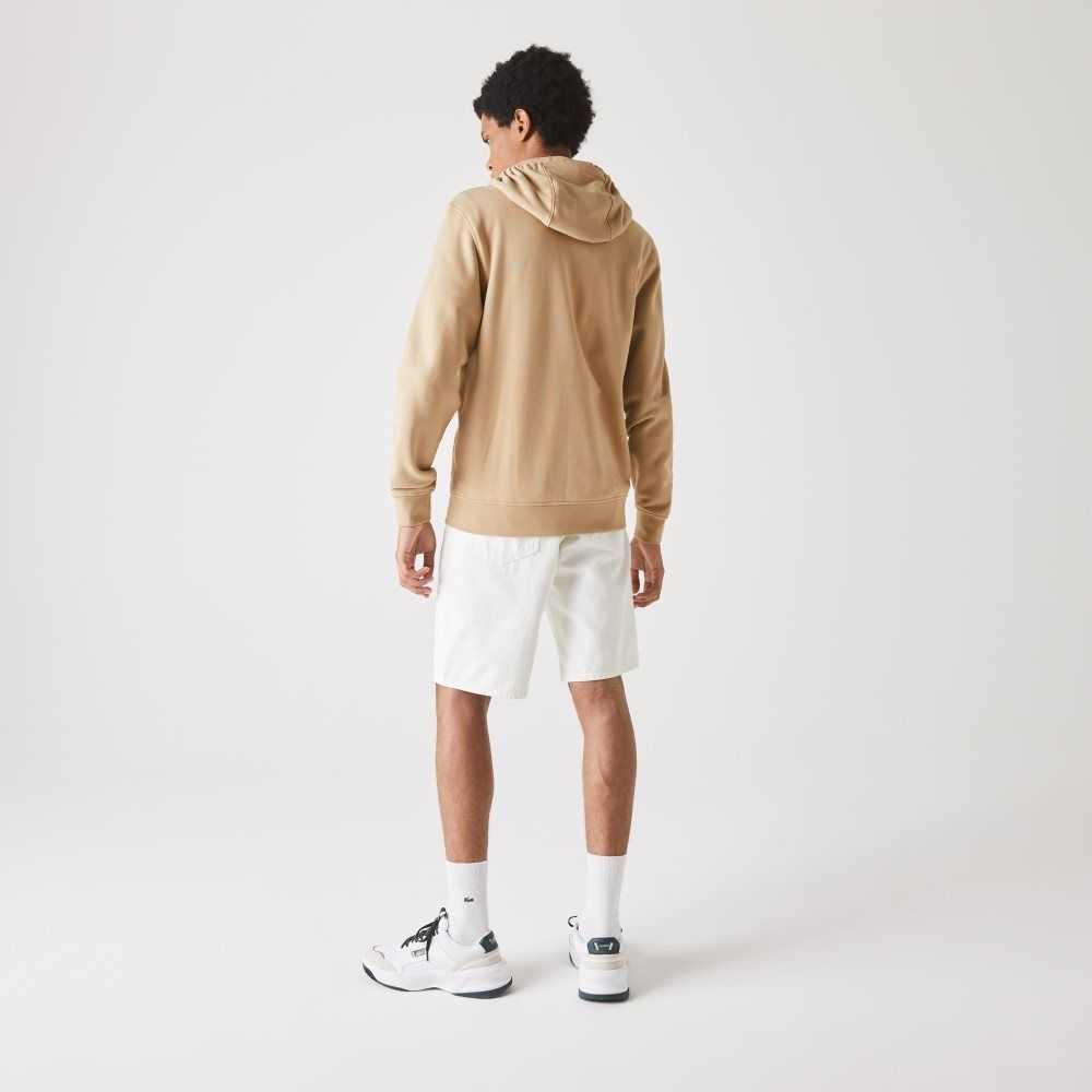 Lacoste SPORT Lätta Bi-material Hoodie Beige | ARVUI-5816