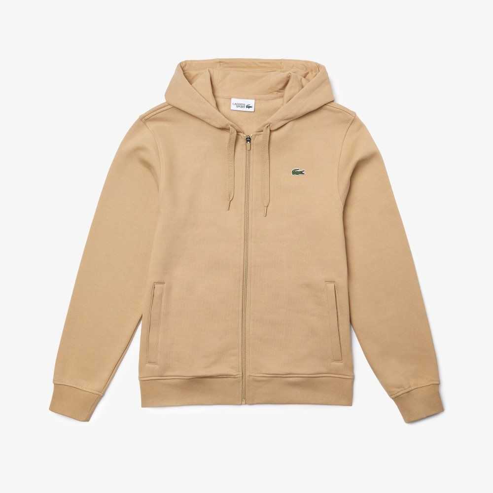 Lacoste SPORT Lätta Bi-material Hoodie Beige | ARVUI-5816