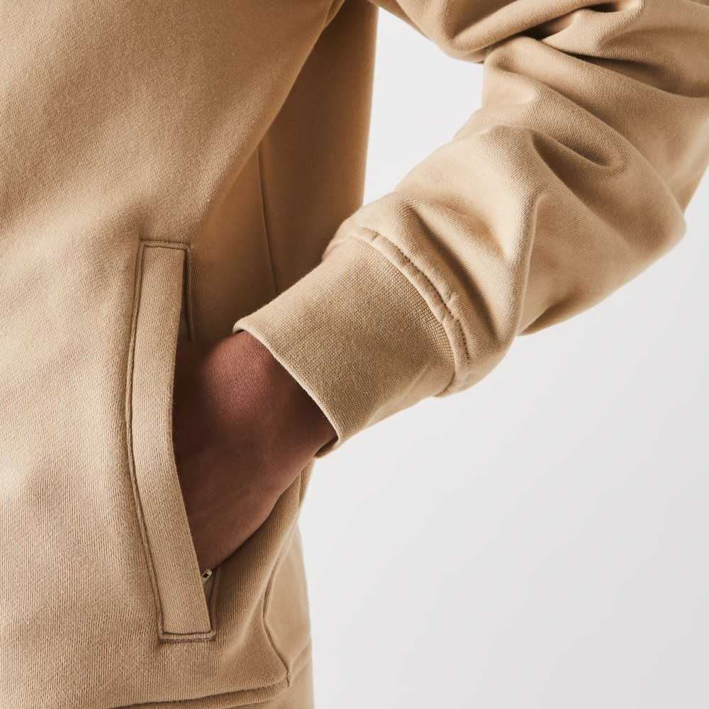 Lacoste SPORT Lätta Bi-material Hoodie Beige | ARVUI-5816