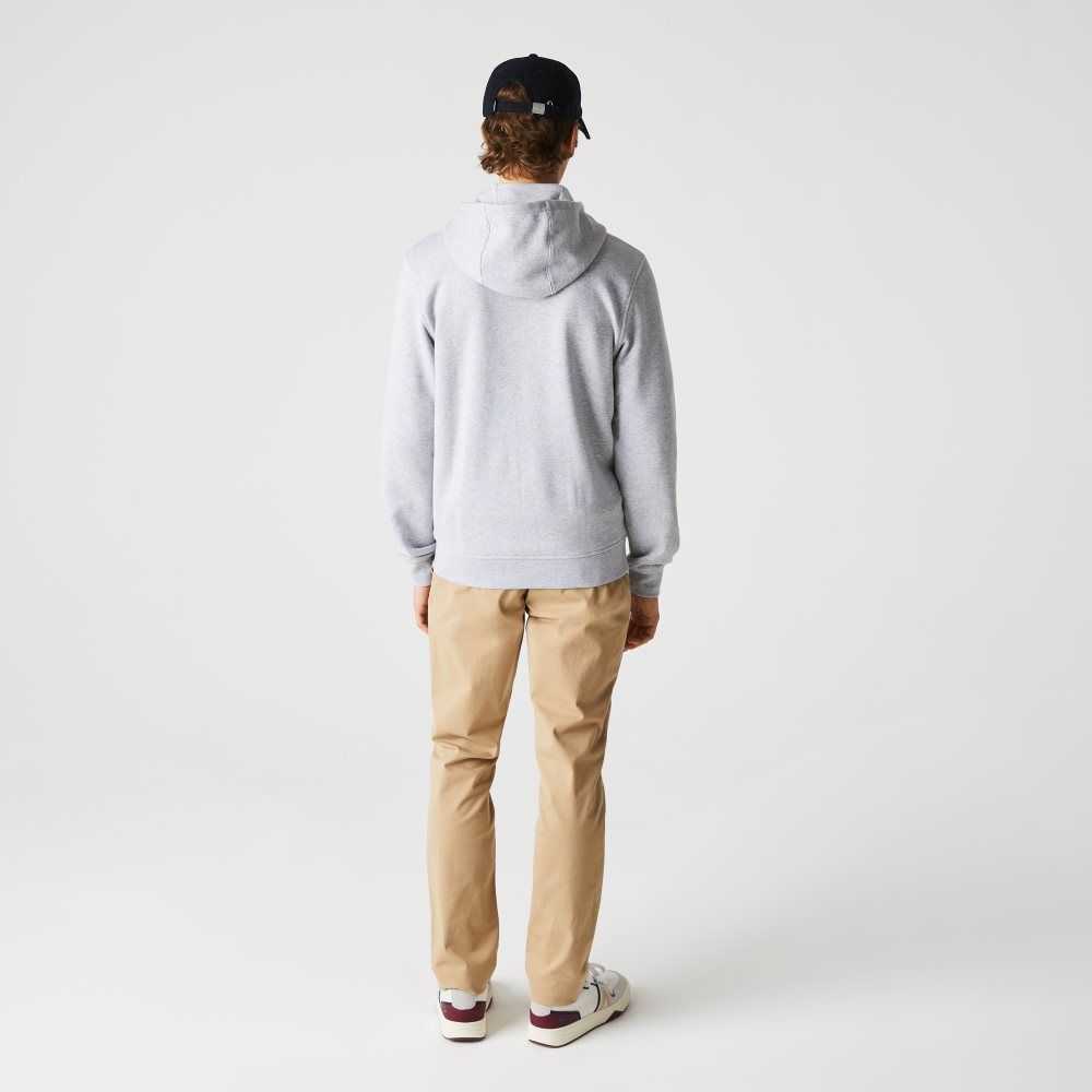 Lacoste SPORT Lätta Bi-material Hoodie Grå Ljusgrå | RUTPO-0675