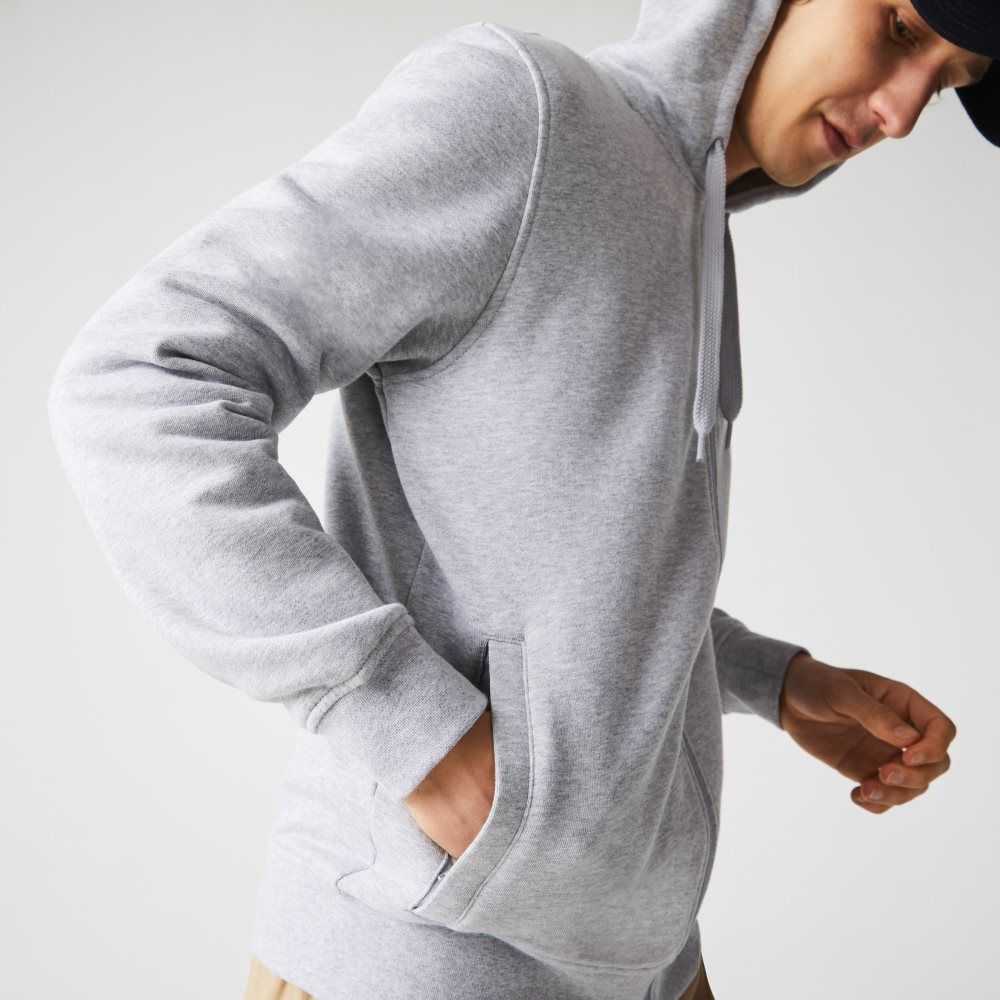 Lacoste SPORT Lätta Bi-material Hoodie Grå Ljusgrå | RUTPO-0675