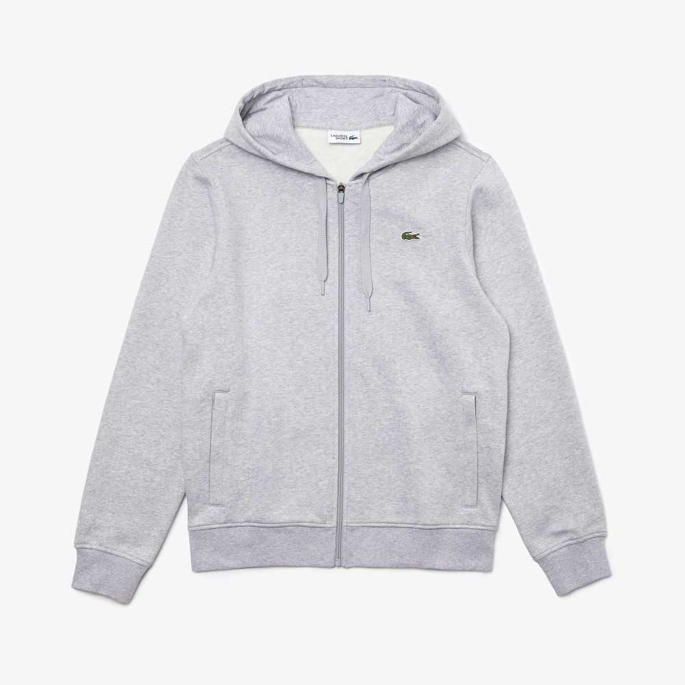 Lacoste SPORT Lätta Bi-material Hoodie Grå Ljusgrå | RUTPO-0675