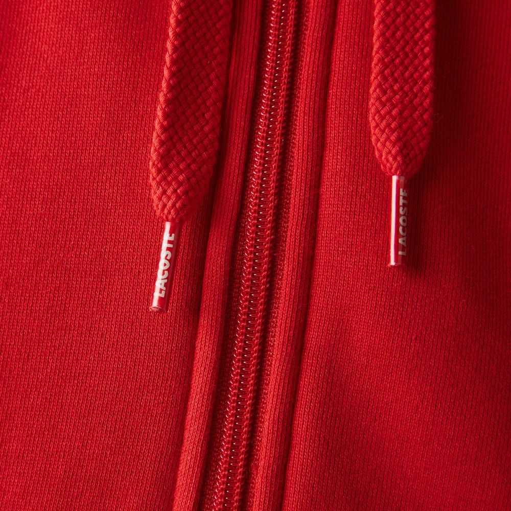 Lacoste SPORT Lätta Bi-material Hoodie Röda | ZQPRH-6798