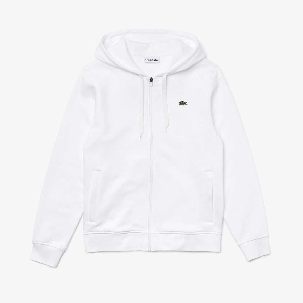 Lacoste SPORT Lätta Bi-material Hoodie Vita | PRSXZ-8601