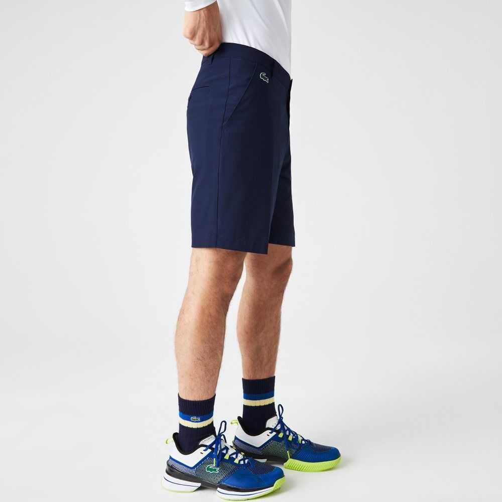 Lacoste SPORT Lätta Stretch Golf Shorts Marinblå Blå | ZGCML-6183