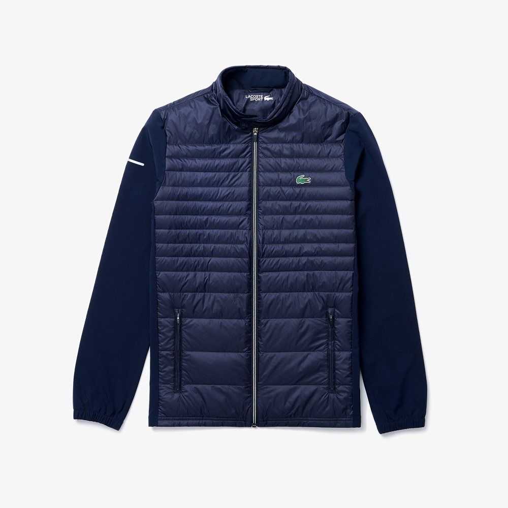 Lacoste SPORT Lätta Vatten-Resistant Quiltad Golf Marinblå Blå | MUJOH-1358