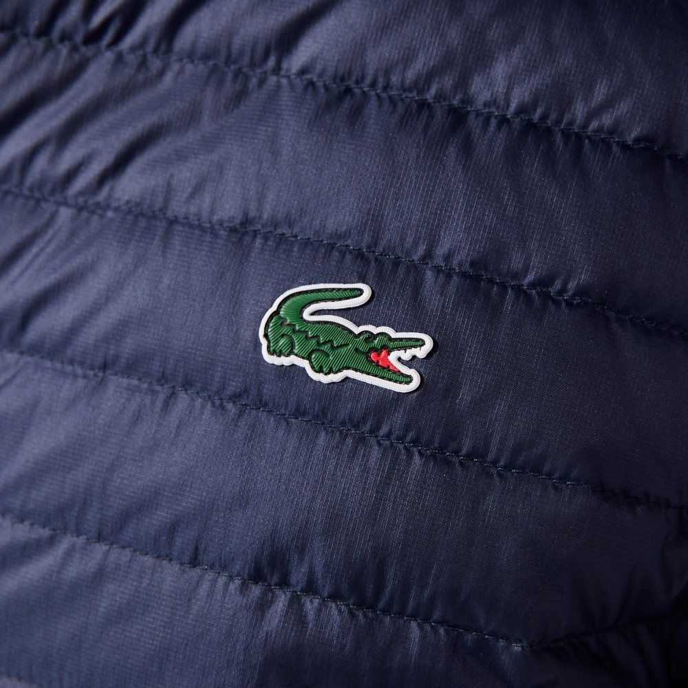 Lacoste SPORT Lätta Vatten-Resistant Quiltad Golf Marinblå Blå | MUJOH-1358