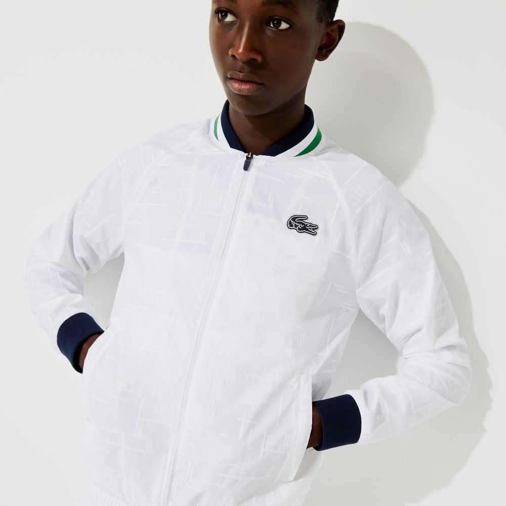 Lacoste SPORT Lätta Vatten-Resistant Vita Marinblå Blå Vita Gröna | QSFNV-4129