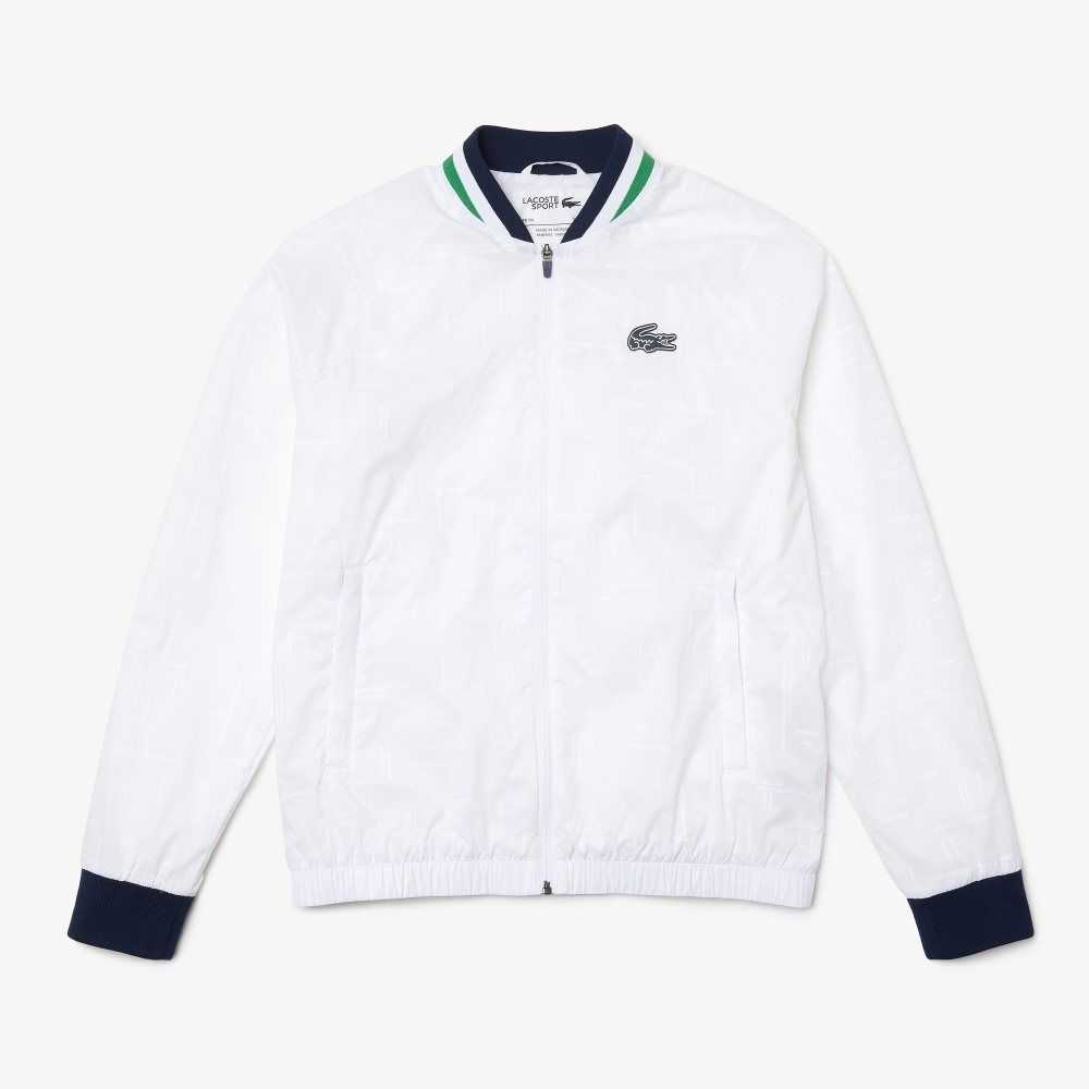 Lacoste SPORT Lätta Vatten-Resistant Vita Marinblå Blå Vita Gröna | QSFNV-4129