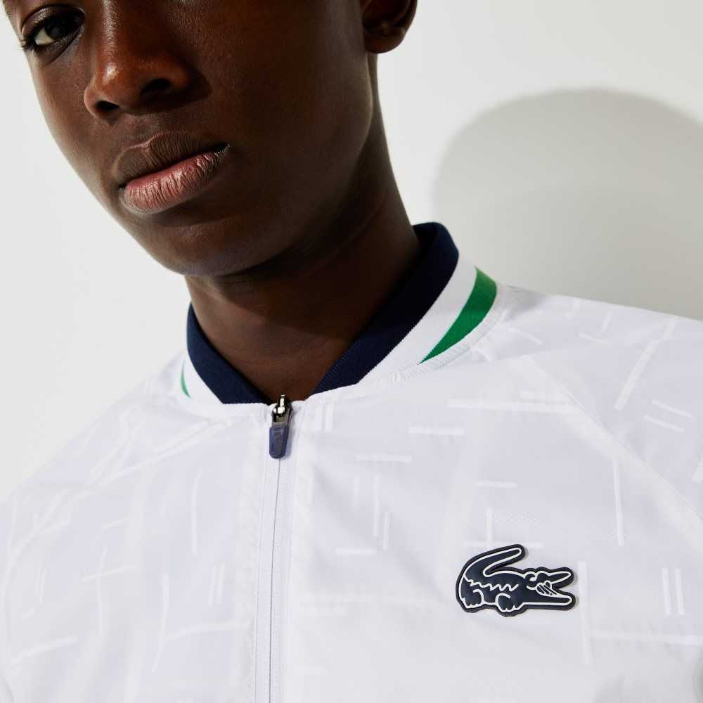 Lacoste SPORT Lätta Vatten-Resistant Vita Marinblå Blå Vita Gröna | QSFNV-4129