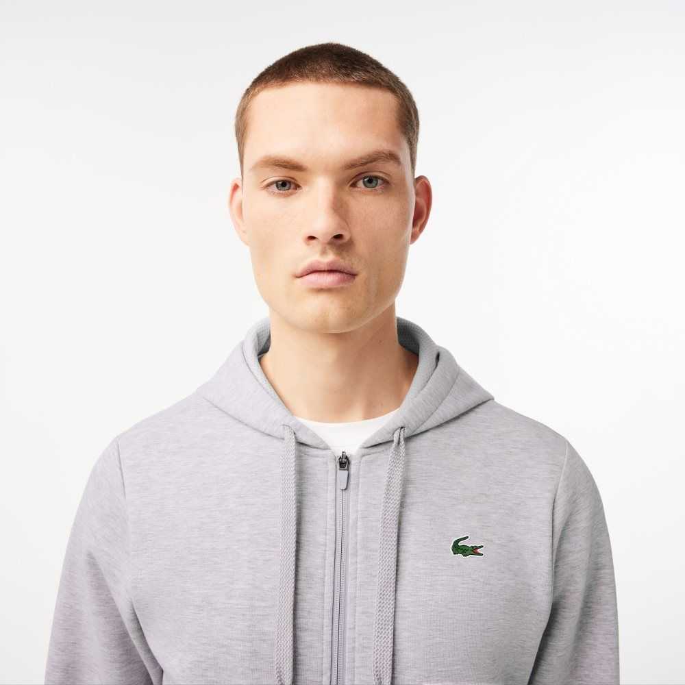 Lacoste SPORT Mesh Panels Hoodie Grå Ljusgrå | IFAEV-7982