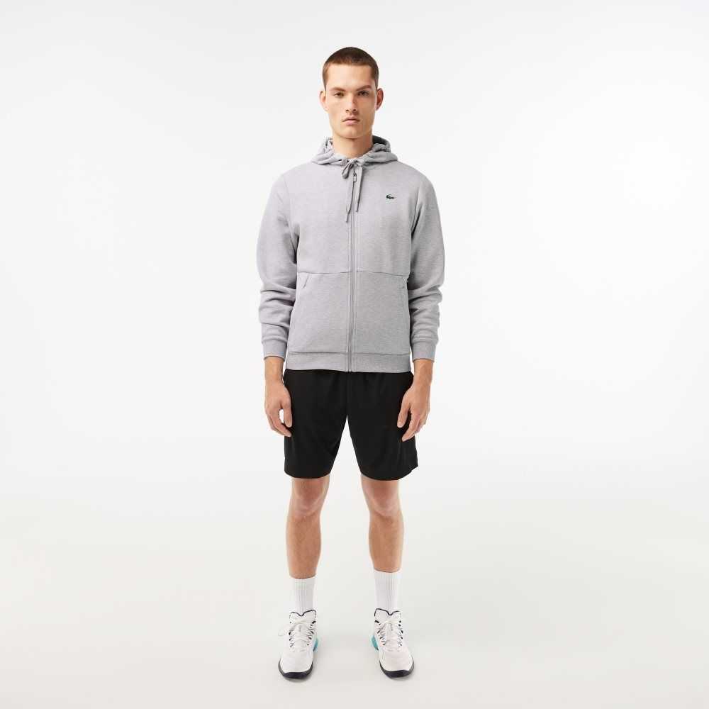 Lacoste SPORT Mesh Panels Hoodie Grå Ljusgrå | IFAEV-7982