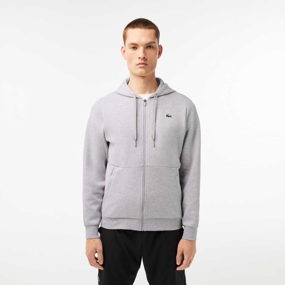 Lacoste SPORT Mesh Panels Hoodie Grå Ljusgrå | IFAEV-7982