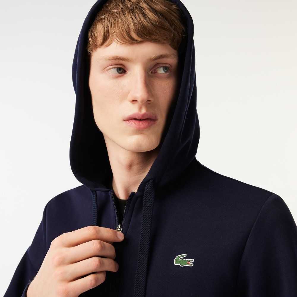 Lacoste SPORT Mesh Panels Hoodie Marinblå Blå | IAKBN-2068