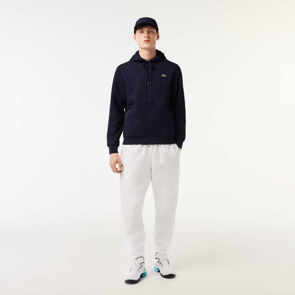 Lacoste SPORT Mesh Panels Hoodie Marinblå Blå | IAKBN-2068