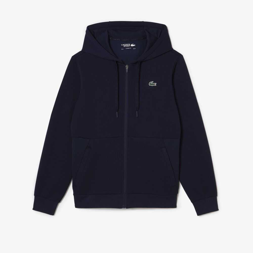 Lacoste SPORT Mesh Panels Hoodie Marinblå Blå | IAKBN-2068