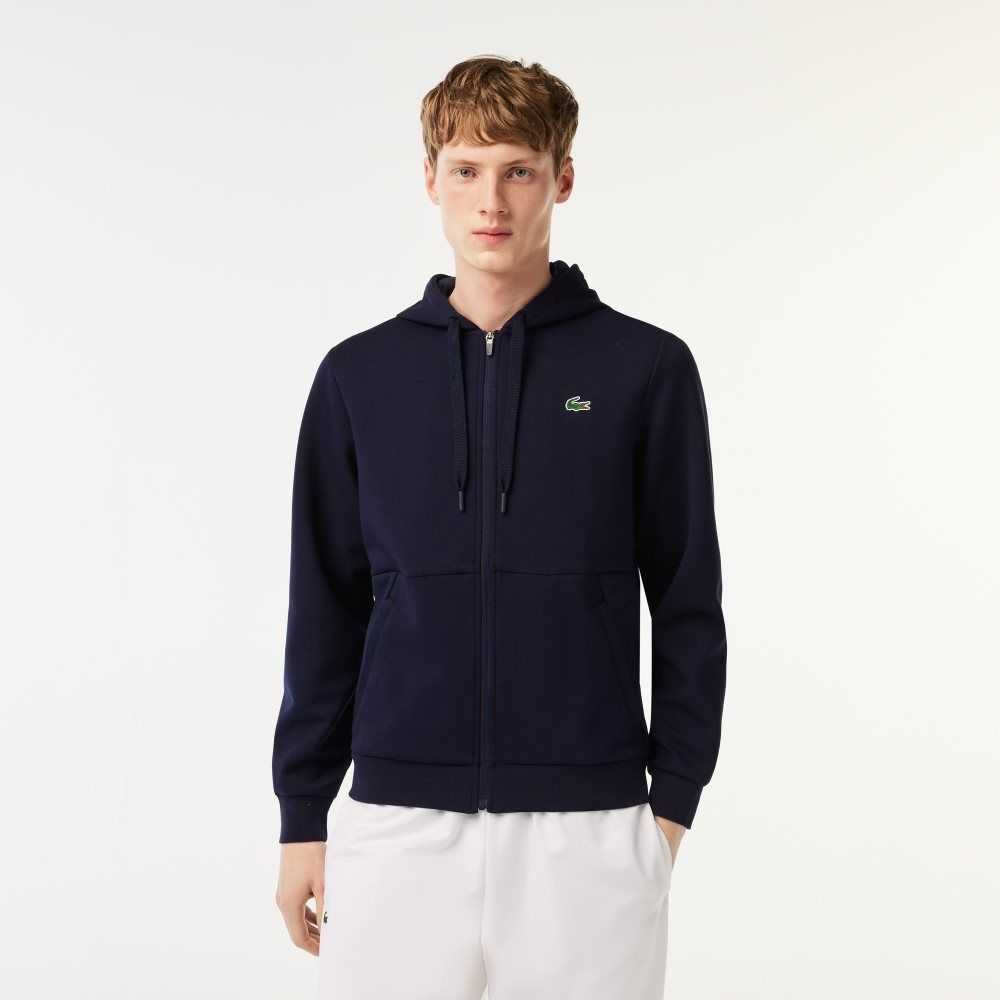 Lacoste SPORT Mesh Panels Hoodie Marinblå Blå | IAKBN-2068