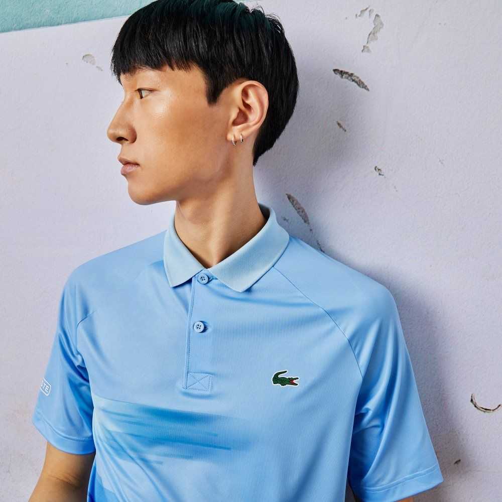 Lacoste SPORT Novak Djokovic Print Stretch Blå Vita | OVWJX-2984