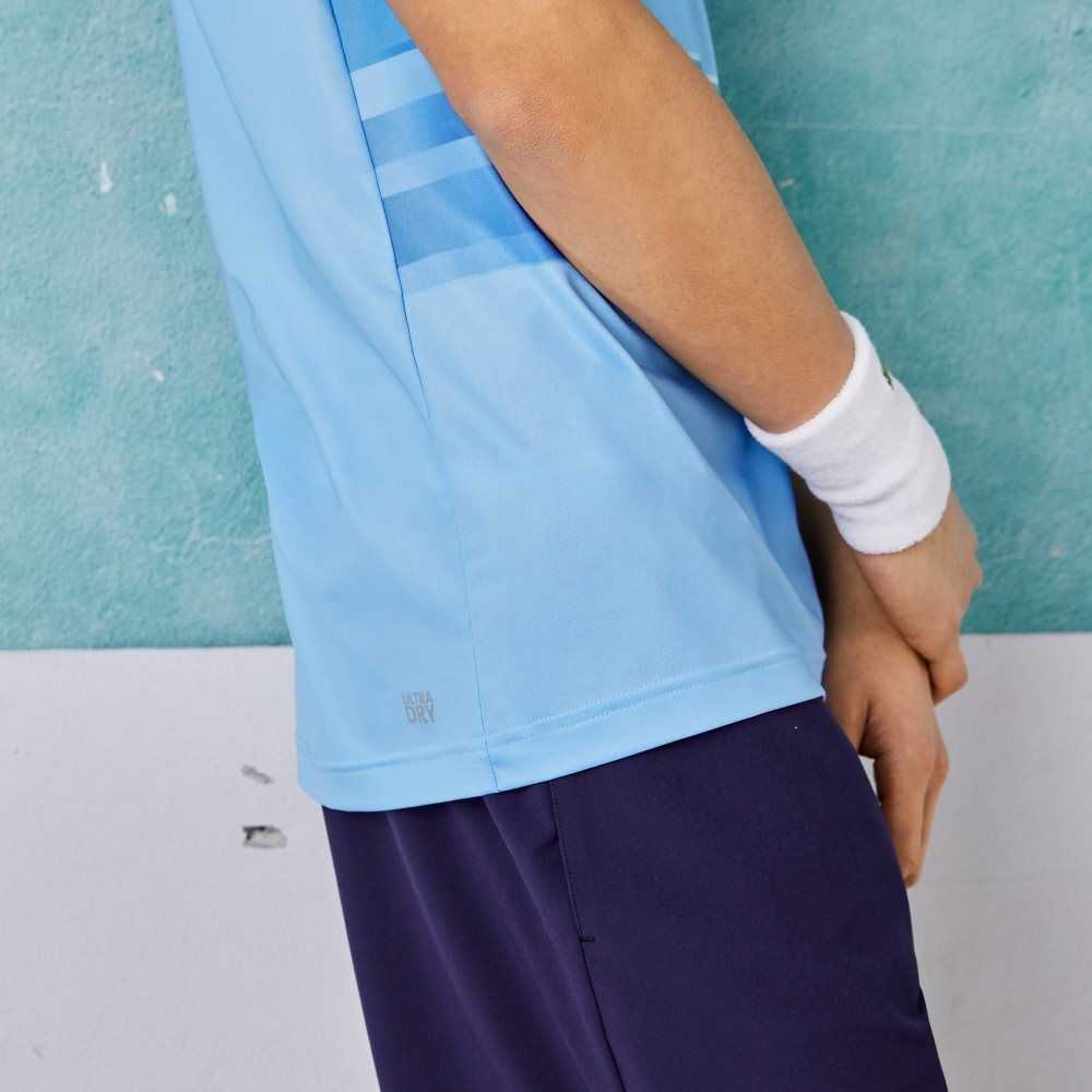 Lacoste SPORT Novak Djokovic Print Stretch Blå Vita | OVWJX-2984