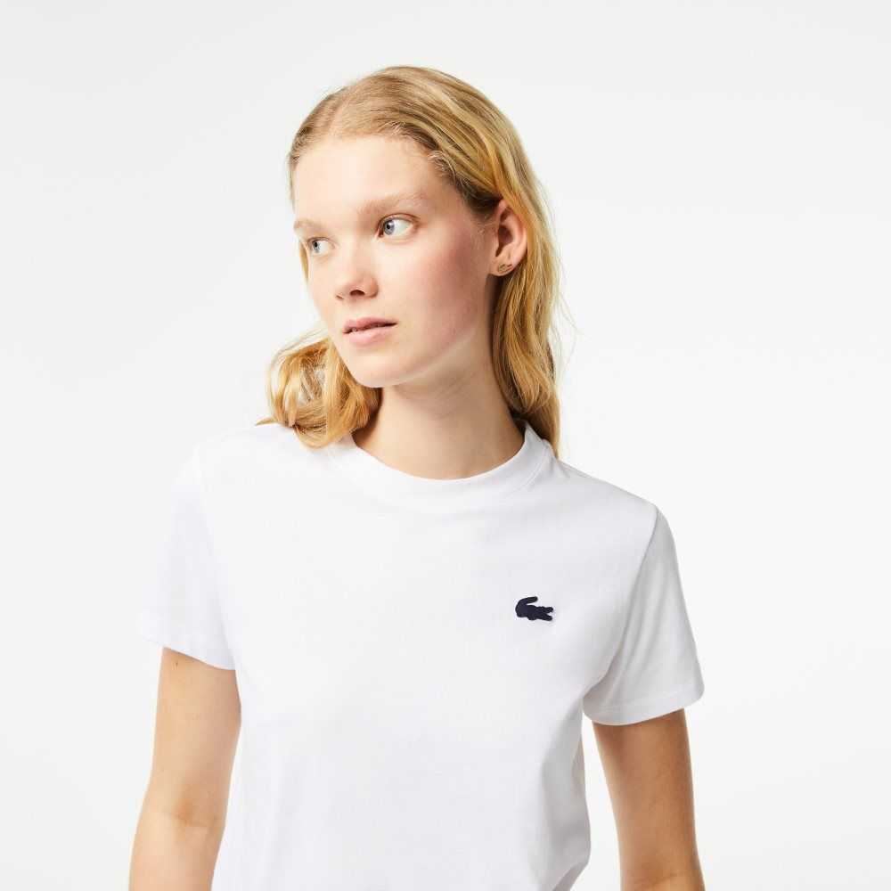 Lacoste SPORT Organic Bomull Jersey T-Shirt Vita | AVSNF-9068