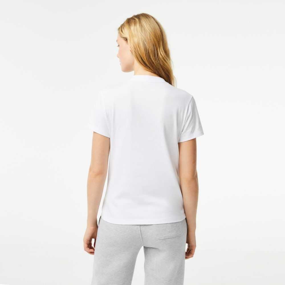 Lacoste SPORT Organic Bomull Jersey T-Shirt Vita | AVSNF-9068