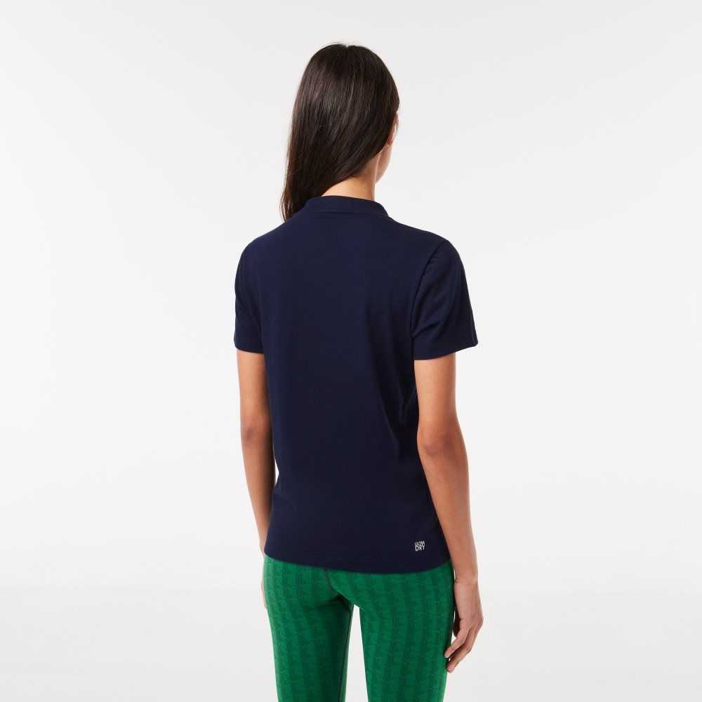 Lacoste SPORT Organic Bomull Jersey T-Shirt Marinblå Blå | HPOGC-4597