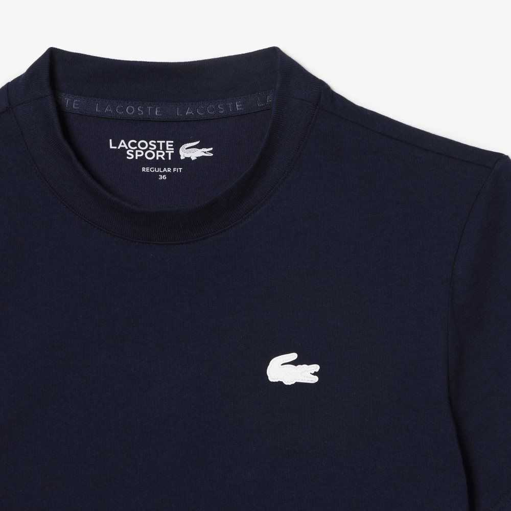 Lacoste SPORT Organic Bomull Jersey T-Shirt Marinblå Blå | HPOGC-4597