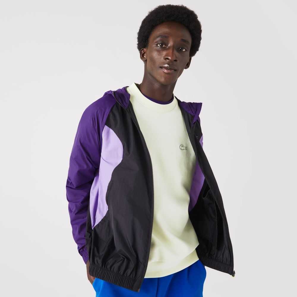 Lacoste SPORT Packable Windbreaker Lila Svarta Lila | RIJVG-0275