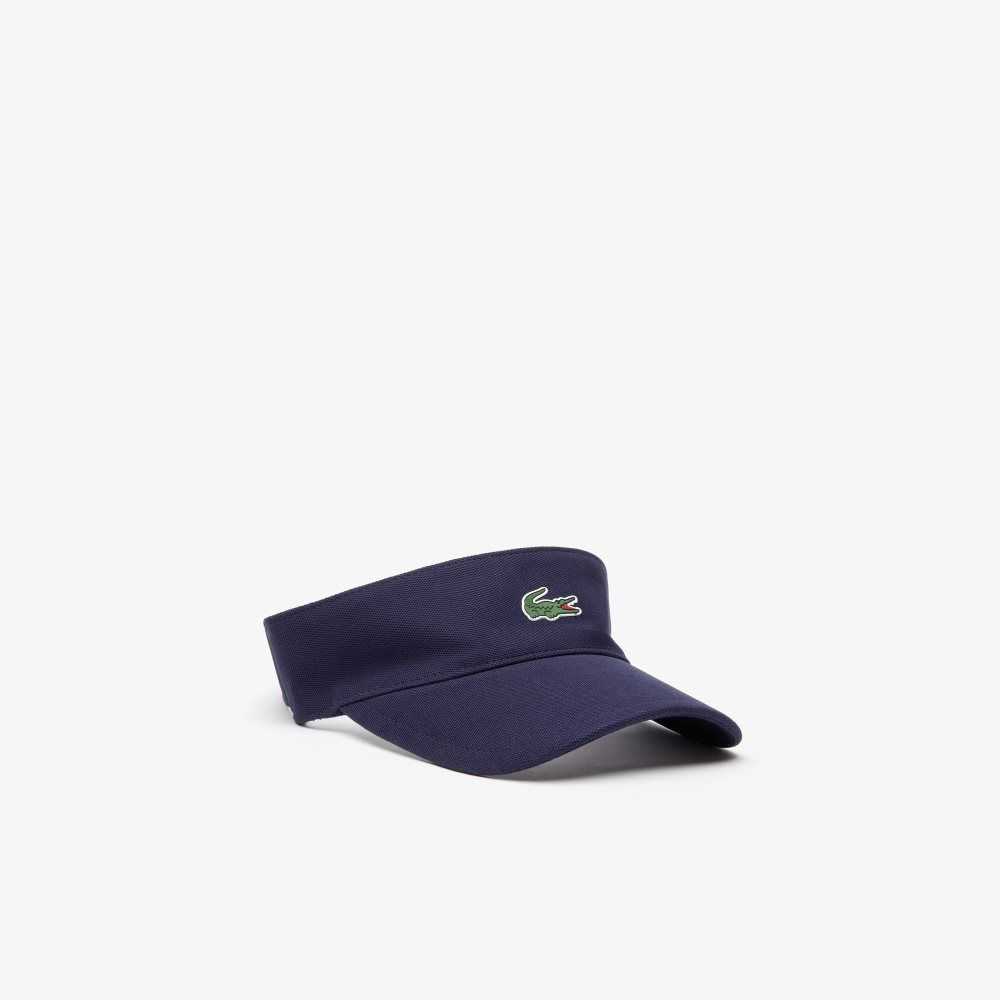 Lacoste SPORT Pique And Fleece Tennis Visor Marinblå Blå | EBCIN-6701