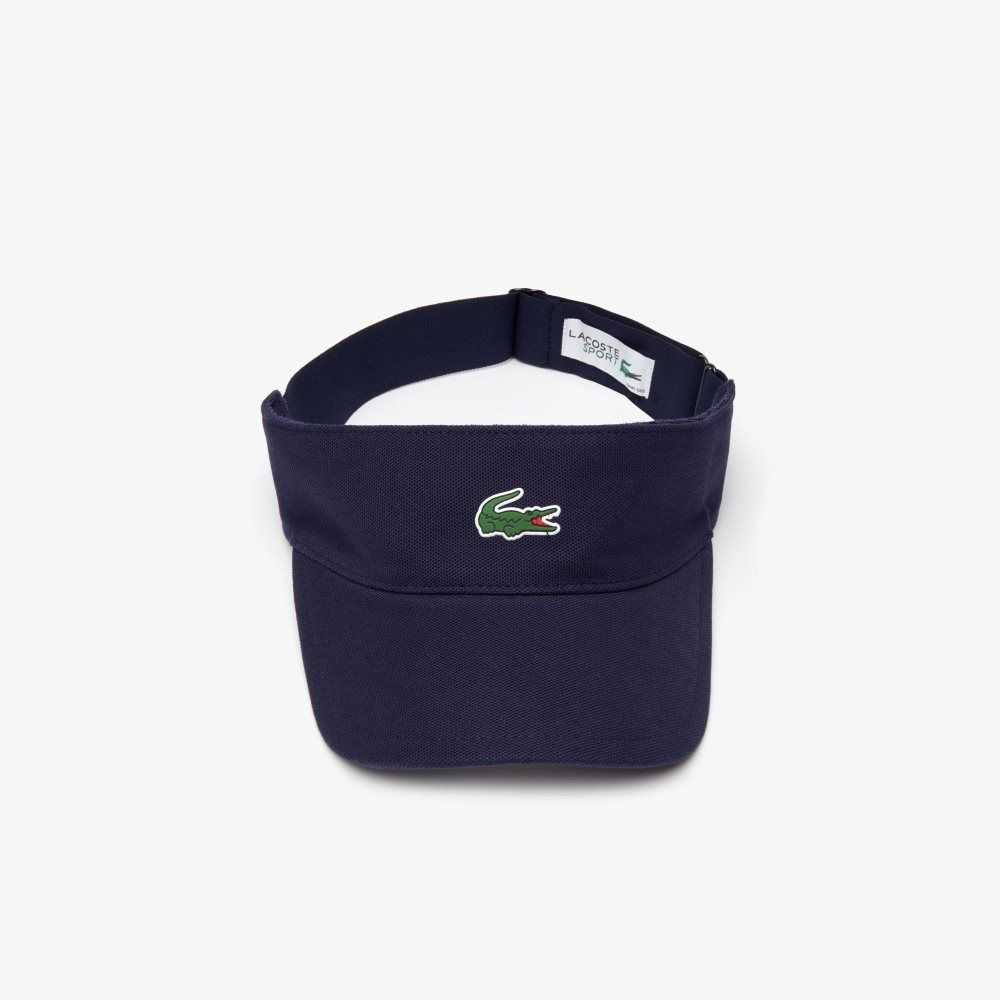 Lacoste SPORT Pique And Fleece Tennis Visor Marinblå Blå | EBCIN-6701